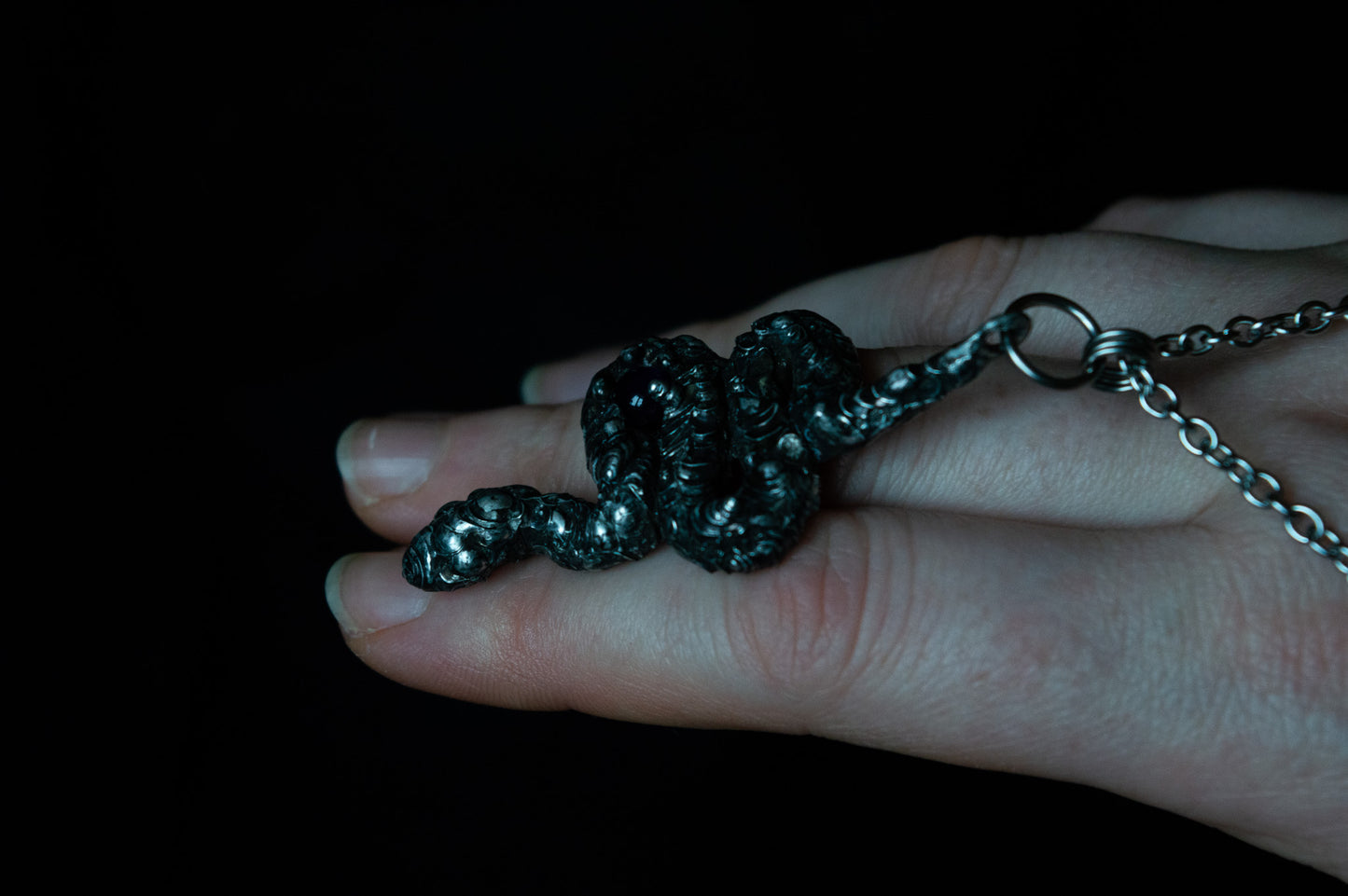 SNAKE & AMETHYST NECKLACE