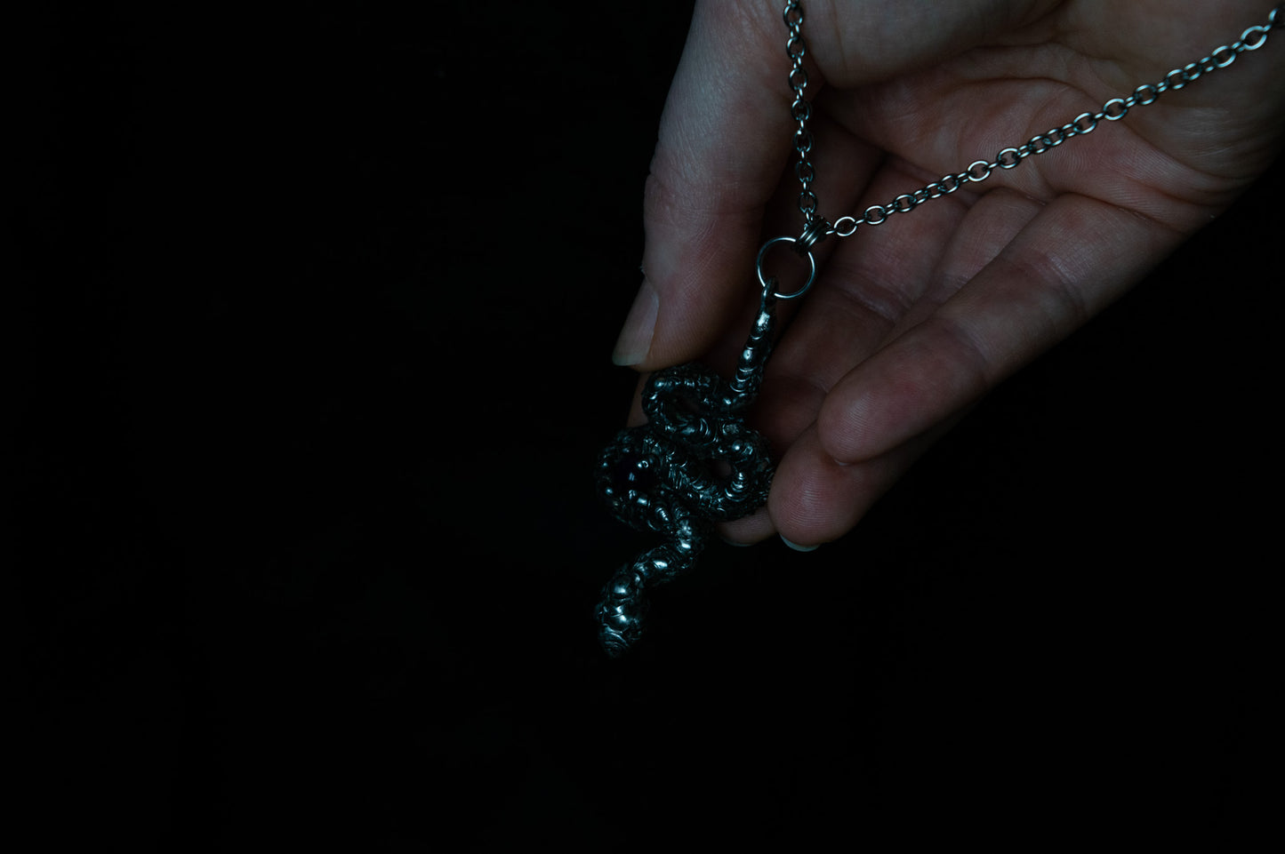 SNAKE & AMETHYST NECKLACE