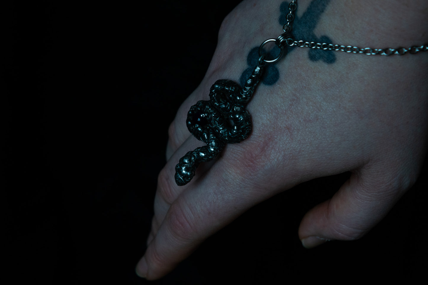 SNAKE & AMETHYST NECKLACE