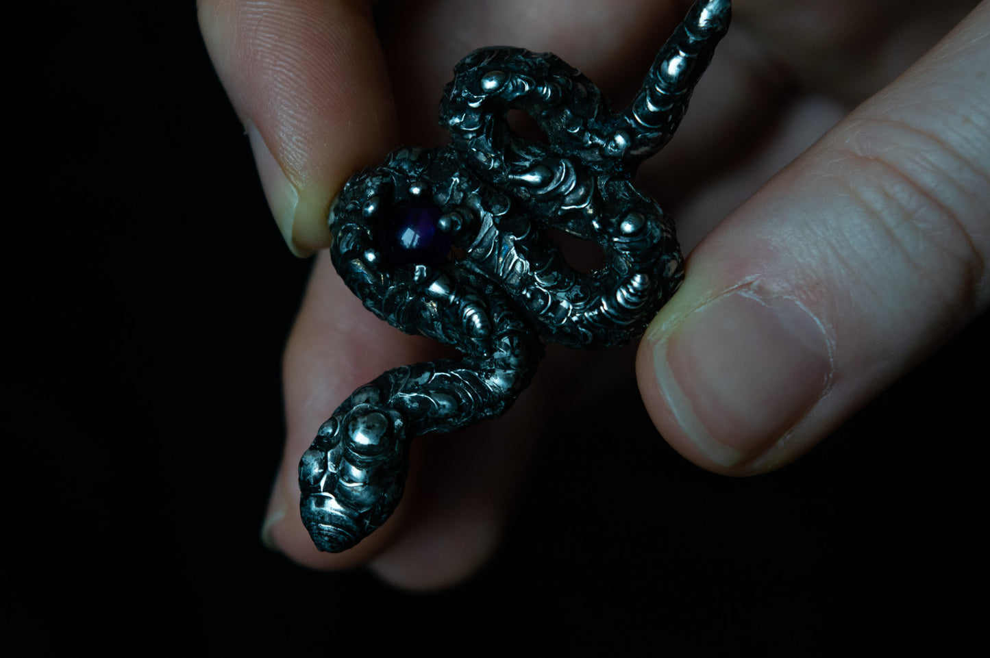 SNAKE & AMETHYST NECKLACE