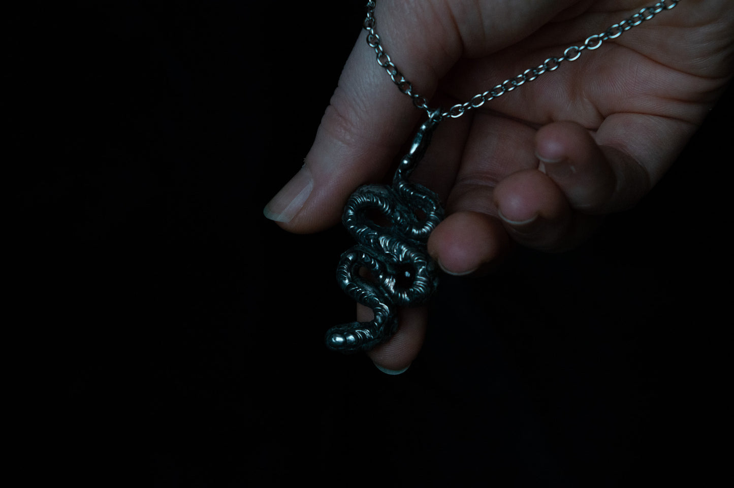SNAKE & GARNET NECKLACE