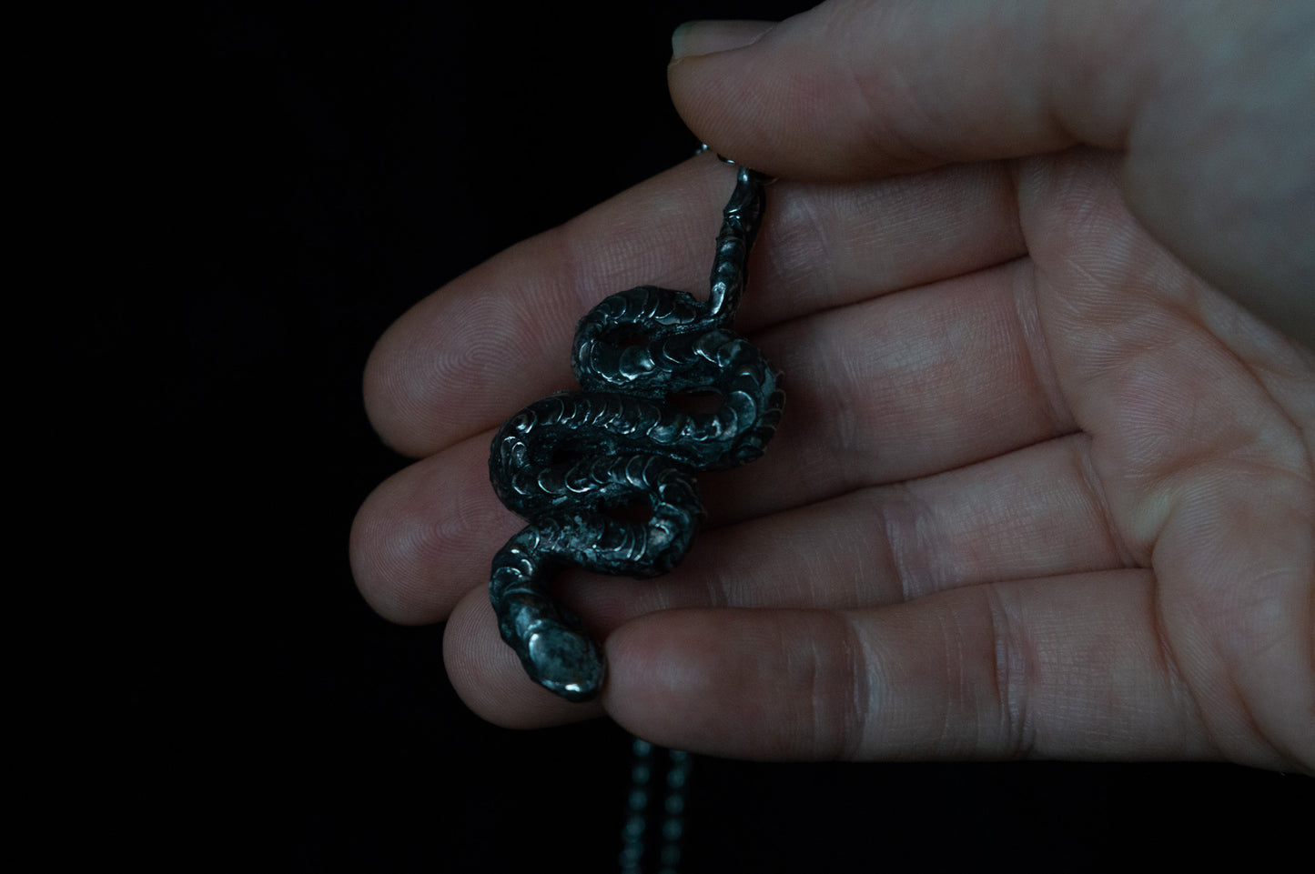 SNAKE & GARNET NECKLACE