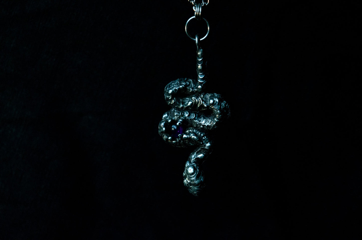 SNAKE & AMETHYST NECKLACE