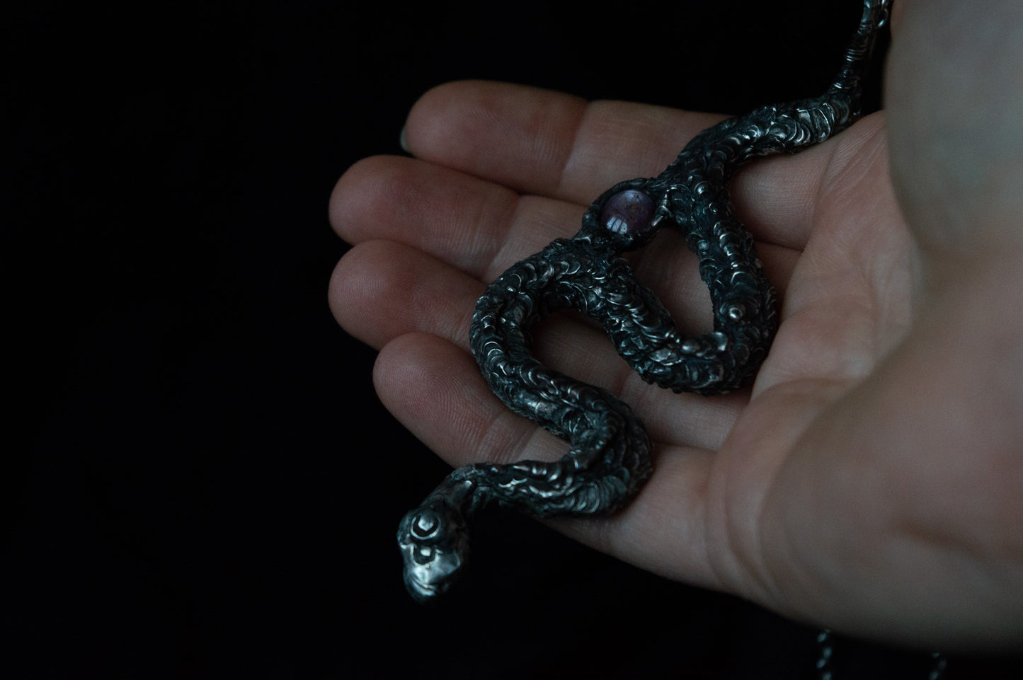 SNAKE & STAR RUBY NECKLACE
