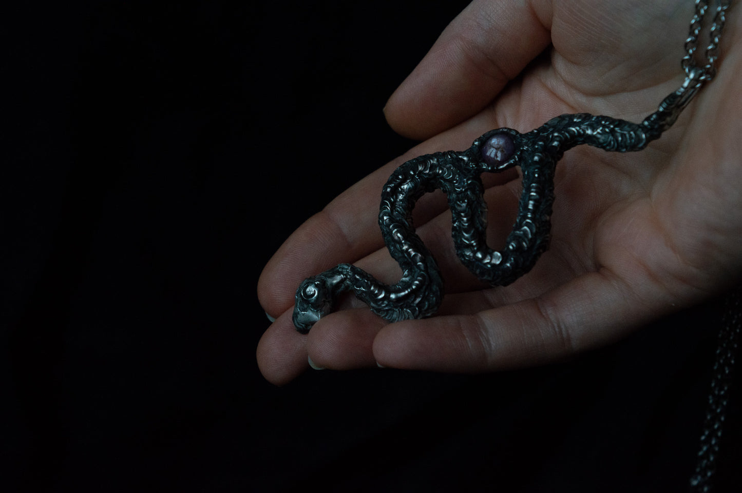 SNAKE & STAR RUBY NECKLACE