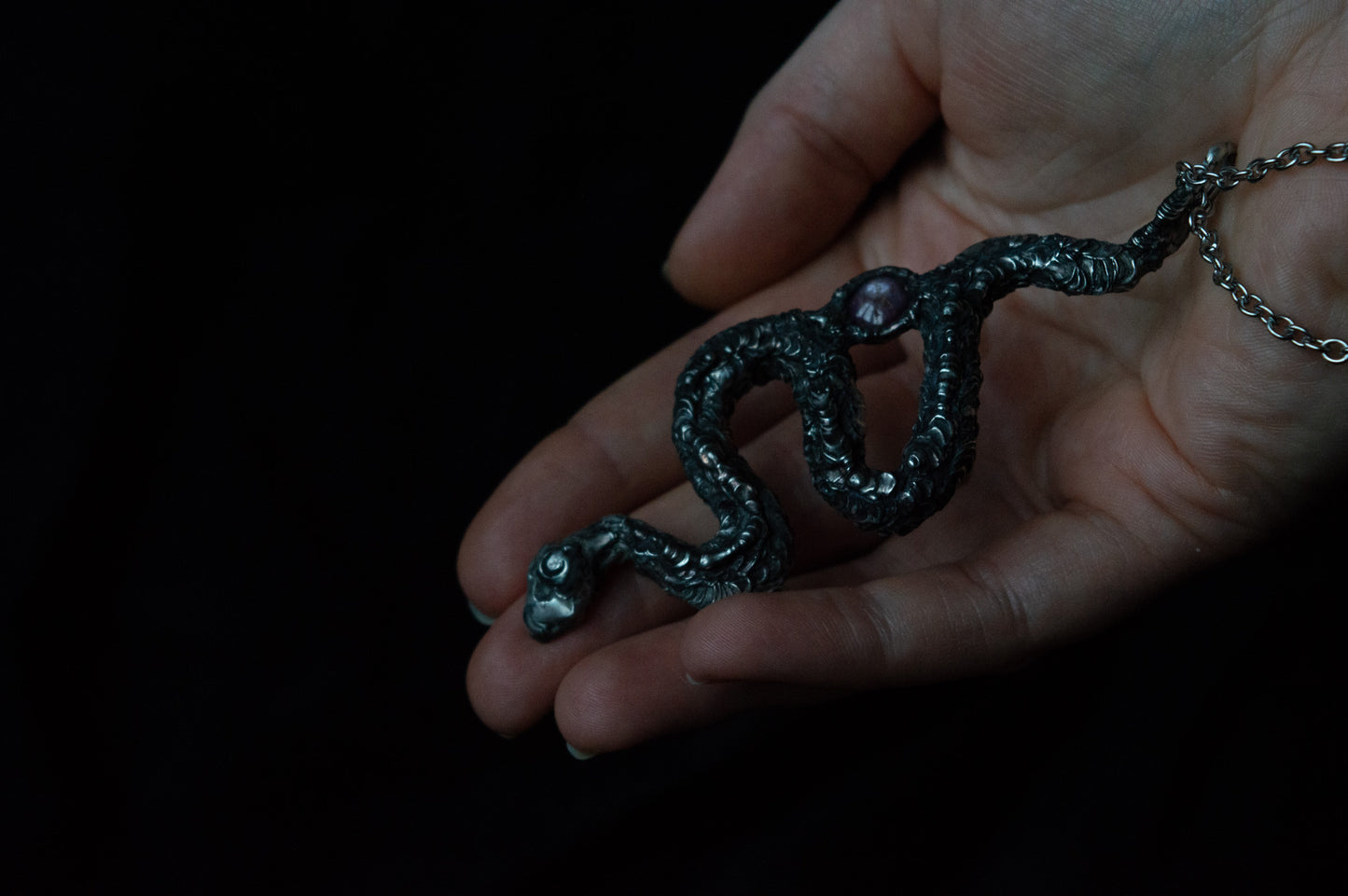 SNAKE & STAR RUBY NECKLACE