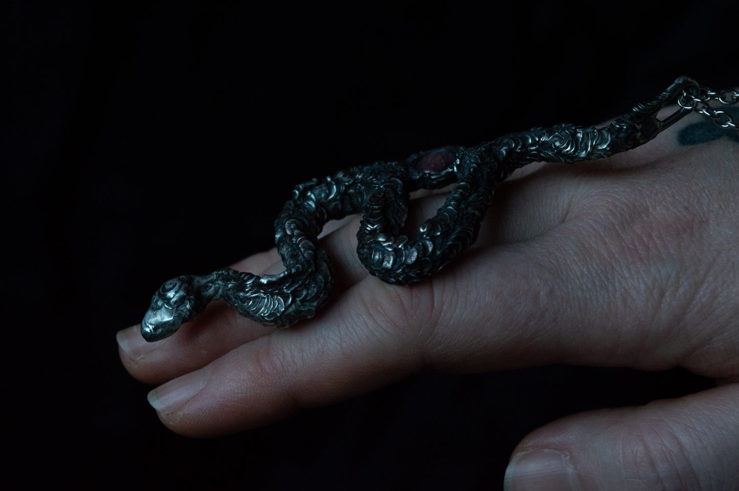 SNAKE & STAR RUBY NECKLACE