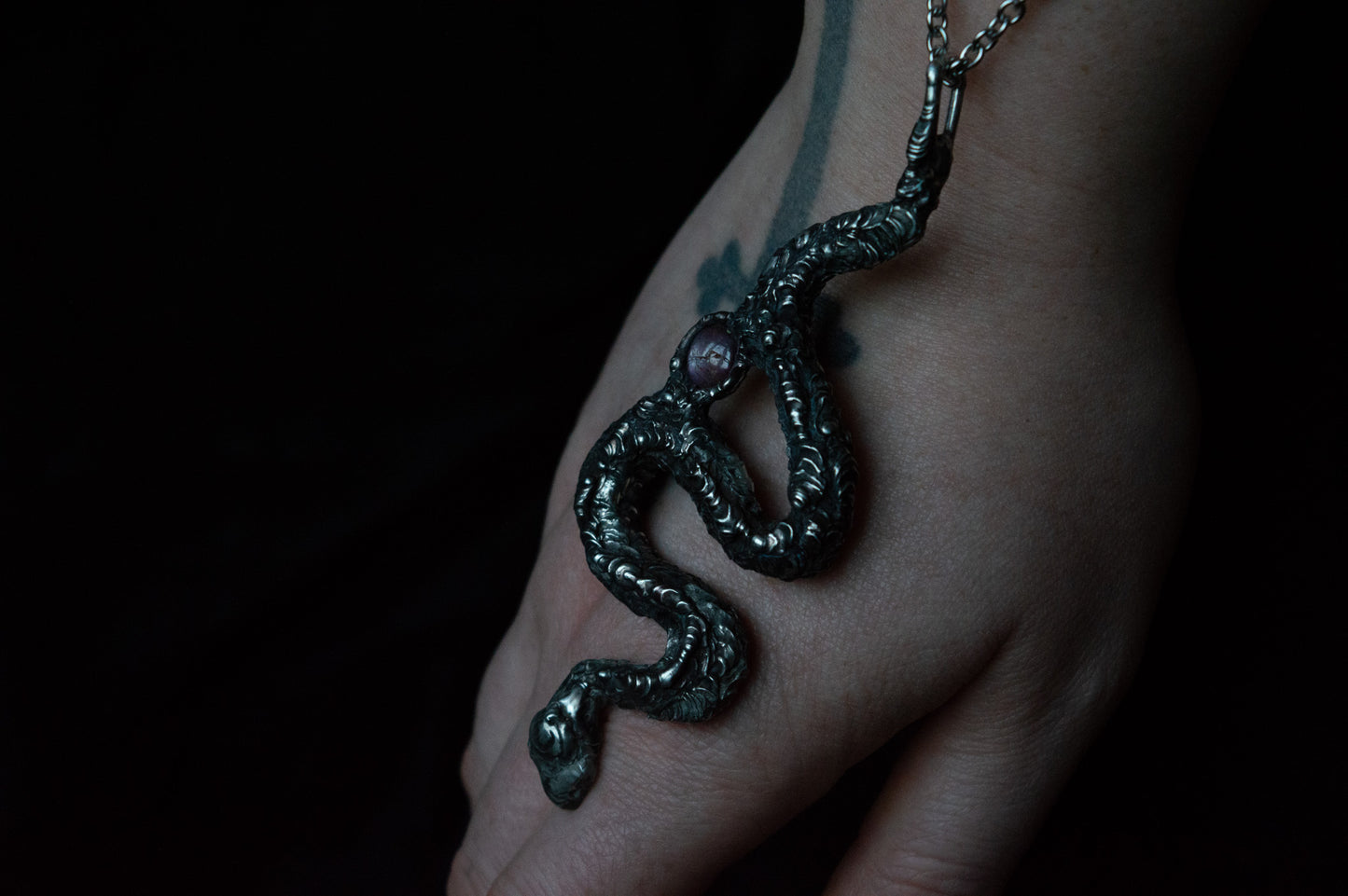 SNAKE & STAR RUBY NECKLACE