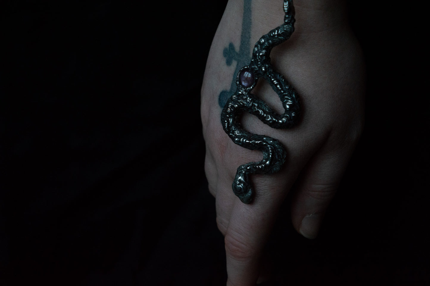 SNAKE & STAR RUBY NECKLACE