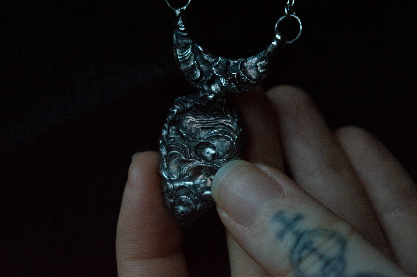 LABRADORITE AND MOON NECKLACE