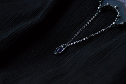 AMETHYST MOON NECKLACE - Myrkra Staðr