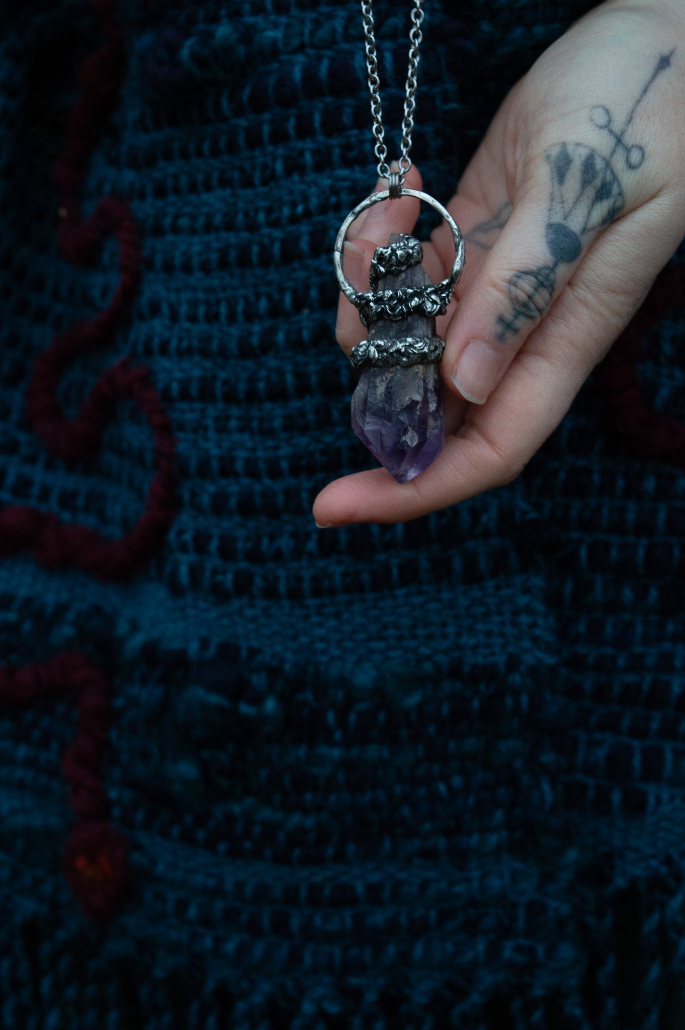 AMETHYST POINT NECKLACE