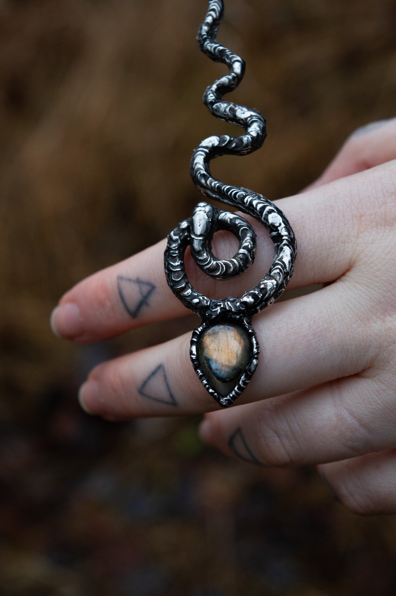 SERPENT & LABRADORITE NECKLACE